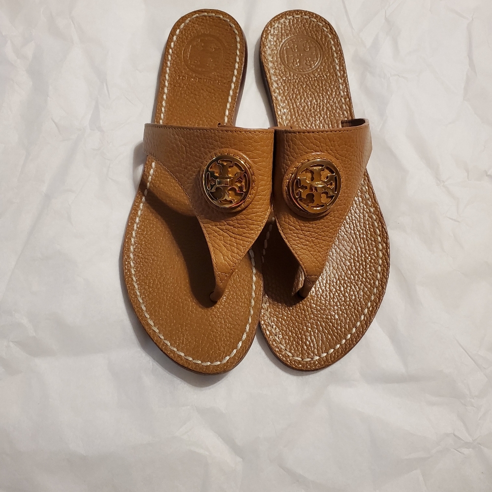 authentic used  size 8 Tory Burch brown sandals